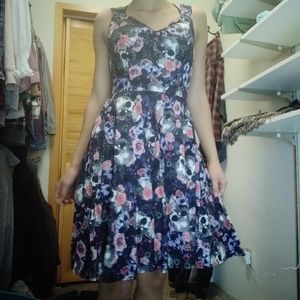 Hell bunny floral skull dress